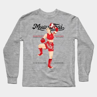 Muay Thai Boxing Girl Long Sleeve T-Shirt